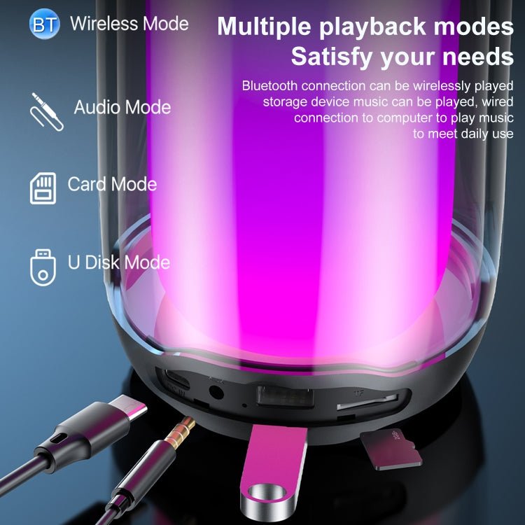 WK D31 Sound Pulse Colorful Bluetooth Speaker with 11 Light Effect Modes - Eurekaonline