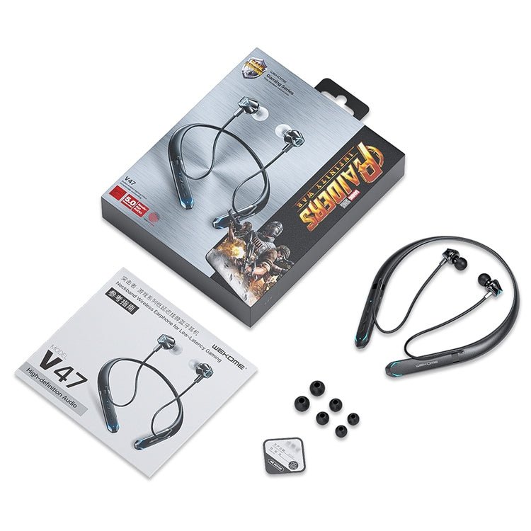 WK V47 Bluetooth 5.0 Low Latency Neck Hanging Gaming Earphone - Eurekaonline