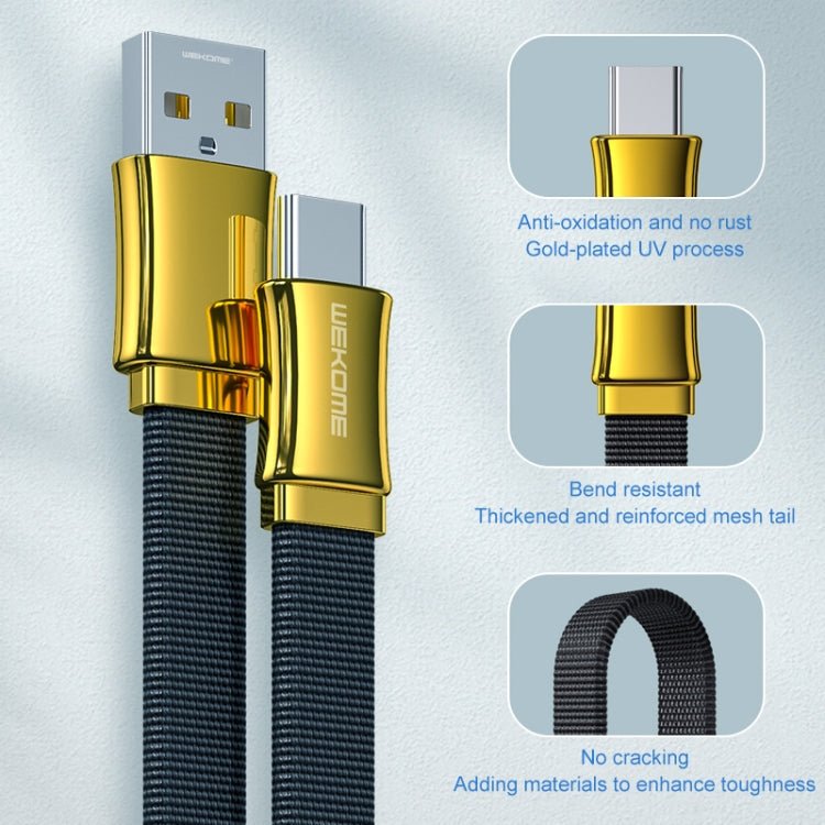 WK WDC-146 5A USB to USB-C / Type-C King Kong Series Charging Cable, Length: 1.2m - Eurekaonline