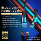 WK WDC-165m 3A Micro USB Magnetic Attraction Charging Data Cable, Length: 1m - Eurekaonline