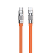 WK WDC-188 Qjie Series 100W USB-C/Type-C to USB-C/Type-C Fast Charge Data Cable, Length: 1m (Orange) - Eurekaonline