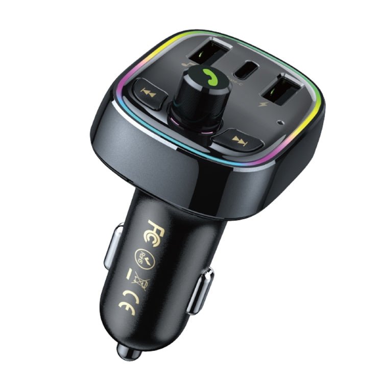 Type-C MP3 Bluetooth Car Fast Charger(Black) - Eurekaonline