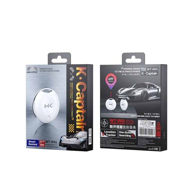 WK WT-D01 Car Youpin Series Smart Bluetooth Anti-lost Artifact (White) - Eurekaonline