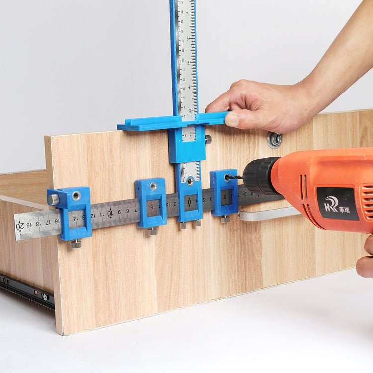 Woodworking Aid Tool Handle Punch Locator Cabinet Door Hole Opener All Aluminum Alloy - Eurekaonline