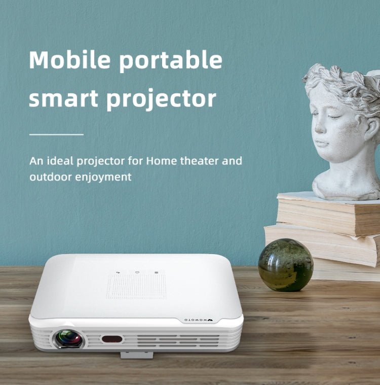 WOWOTO T9S TI DLP DMD 0.45 1280 x 800 4K 350ANSI RGB LED Smart Projector(UK Plug) - Eurekaonline