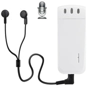 WR-16 Mini Professional 8GB Digital Voice Recorder with Belt Clip, Support WAV Recording Format(White) - Eurekaonline