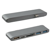 WS-15 6 in 1 Type-C to HDMI + USB 3.0 x 2 + SD + TF + PD HUB Converter - Eurekaonline