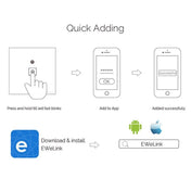 WS-EU-01 EWeLink APP & Touch Control 2A 1 Gang Tempered Glass Panel Smart Wall Switch, AC 90V-250V, EU Plug - Eurekaonline