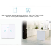 WS-EU-01 EWeLink APP & Touch Control 2A 1 Gang Tempered Glass Panel Smart Wall Switch, AC 90V-250V, EU Plug - Eurekaonline