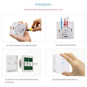 WS-EU-01 EWeLink APP & Touch Control 2A 1 Gang Tempered Glass Panel Smart Wall Switch, AC 90V-250V, EU Plug - Eurekaonline