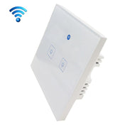 WS-UK-02 EWeLink APP & Touch Control 2A 2 Gangs Tempered Glass Panel Smart Wall Switch, AC 90V-250V, UK Plug - Eurekaonline