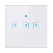 WS-UK-03 EWeLink APP & Touch Control 2A 3 Gangs Tempered Glass Panel Smart Wall Switch, AC 90V-250V, UK Plug - Eurekaonline