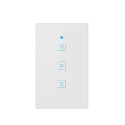 WS-US-03 EWeLink APP & Touch Control 2A 3 Gangs Tempered Glass Panel Smart Wall Switch, AC 90V-250V, US Plug - Eurekaonline