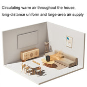 WT-WA2 Home Desktop Mini Warm Air Machine Heating Heater, Plug Type: EU Plug(Black) - Eurekaonline