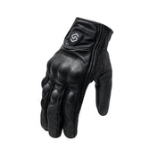 WUPP CS-1047A Motorcycle Racing Cycling Windproof Leather Full Finger Gloves, Size:M(Black) - Eurekaonline