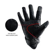 WUPP CS-1047A Motorcycle Racing Cycling Windproof Leather Full Finger Gloves, Size:XL(Black) - Eurekaonline