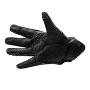 WUPP CS-1048A Motorcycle Racing Cycling Windproof Breathable Leather Full Finger Gloves with Holes, Size:L(Black) - Eurekaonline