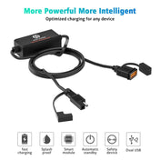 WUPP CS-1186B1 Motorcycle SAE Single USB Port Fast Charging Charger - Eurekaonline