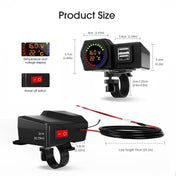 WUPP CS-1747A1 Motorcycle Voltage Temperature Digital Display Double USB Phone Charger - Eurekaonline