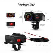 WUPP CS-1747A2 Motorcycle Voltage Temperature Digital Display USB+Type-C Phone Charger - Eurekaonline