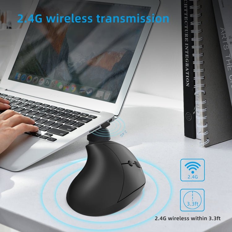 X10 2.4G Wireless Rechargeable Vertical Ergonomic Gaming Mouse(Black) - Eurekaonline