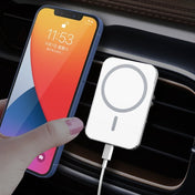 X16 Magsafe Car Air Outlet Vent Mount Clamp Holder 15W Fast Charging Qi Magnetic Wireless Charger(White) - Eurekaonline