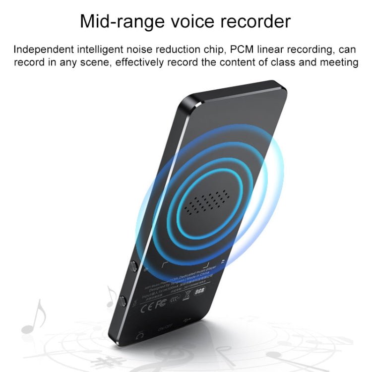 X2 16GB 1.8 inch Touch Screen Metal Bluetooth MP3 MP4 Hifi Sound Music Player (Silver) - Eurekaonline