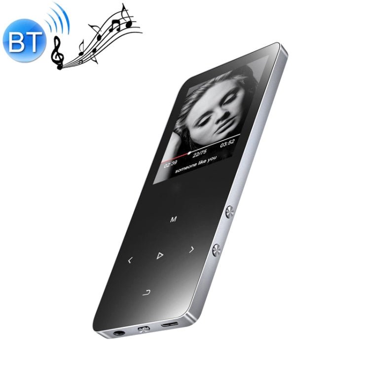 X2 16GB 1.8 inch Touch Screen Metal Bluetooth MP3 MP4 Hifi Sound Music Player (Silver) - Eurekaonline