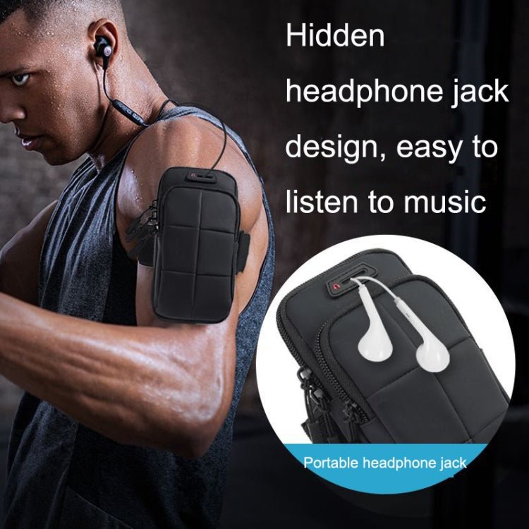 X3022 Sports Running Mobile Phone Arm Bag Fitness Waterproof Wrist Bag(Beige) - Eurekaonline