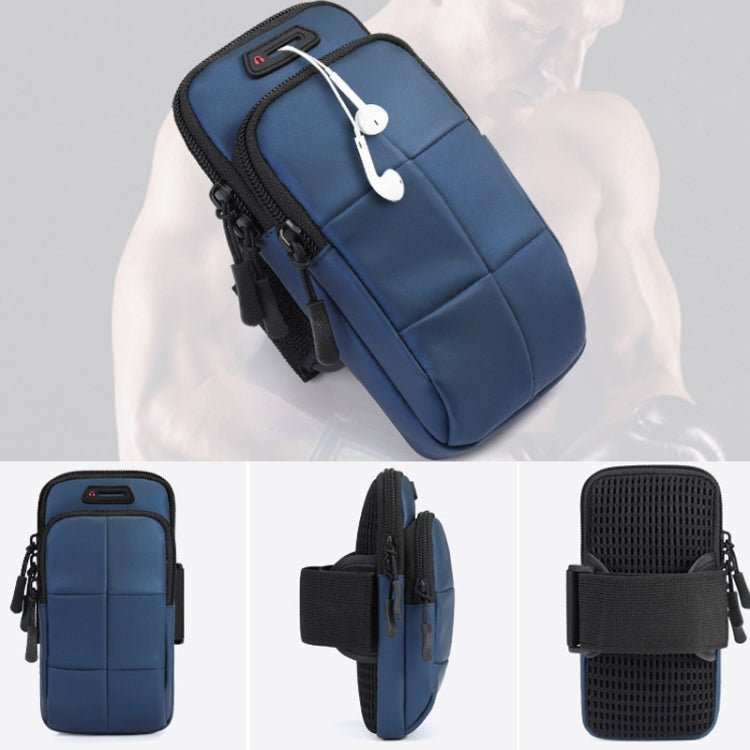 X3022 Sports Running Mobile Phone Arm Bag Fitness Waterproof Wrist Bag(Blue) - Eurekaonline