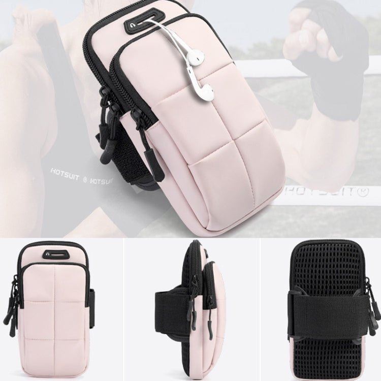 X3022 Sports Running Mobile Phone Arm Bag Fitness Waterproof Wrist Bag(Pink) - Eurekaonline