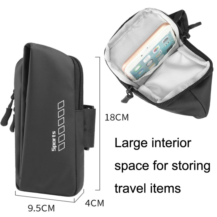 x3026 Running Waterproof Mobile Phone Arm Bag Outdoor Cycling Mobile Phone Bag(Black) - Eurekaonline