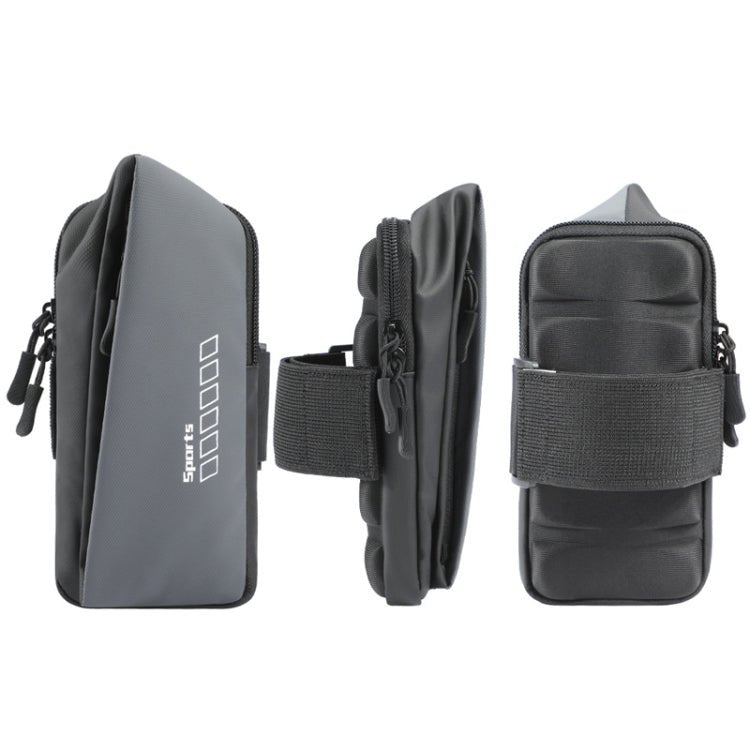 x3026 Running Waterproof Mobile Phone Arm Bag Outdoor Cycling Mobile Phone Bag(Grey) - Eurekaonline