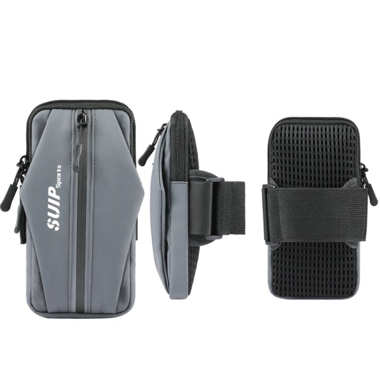 x3028 Outdoor Fitness Running Mobile Phone Arm Bag Waterproof Wrist Bag(Grey) - Eurekaonline