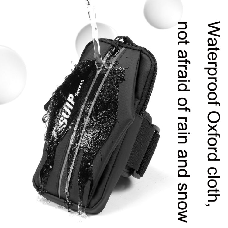 x3028 Outdoor Fitness Running Mobile Phone Arm Bag Waterproof Wrist Bag(Grey) - Eurekaonline