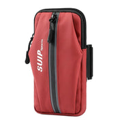 x3028 Outdoor Fitness Running Mobile Phone Arm Bag Waterproof Wrist Bag(Red) - Eurekaonline