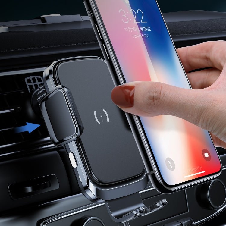 X7 Car Wireless Charging Mobile Phone Gravity Bracket Holder Suction Cup Bracket (Black) - Eurekaonline