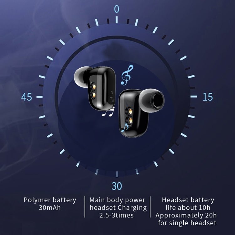 X8 1.69 inch IPS Screen Smart Watch TWS Earbuds, Support Bluetooth Call(Black) - Eurekaonline