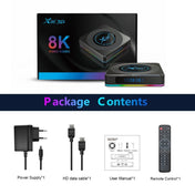 X96 X4 8K Smart TV BOX Android 11.0 Media Player with Remote Control, Amlogic S905X4 Quad Core ARM Cortex A55, RAM: 4GB, ROM: 64GB, Support 1000M, Dual Band WiFi, Bluetooth, EU Plug - Eurekaonline