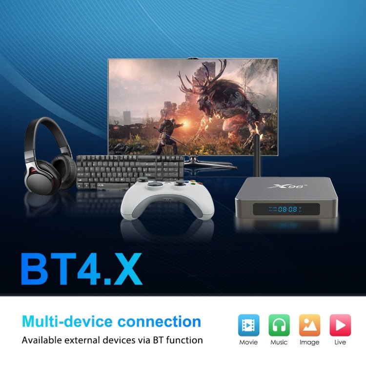 X96 X6 8K Smart TV BOX Android 11.0 Media Player, RK3566 Quad Core ARM Cortex A55, RAM: 8GB, ROM: 128GB, Plug Type:UK Plug - Eurekaonline