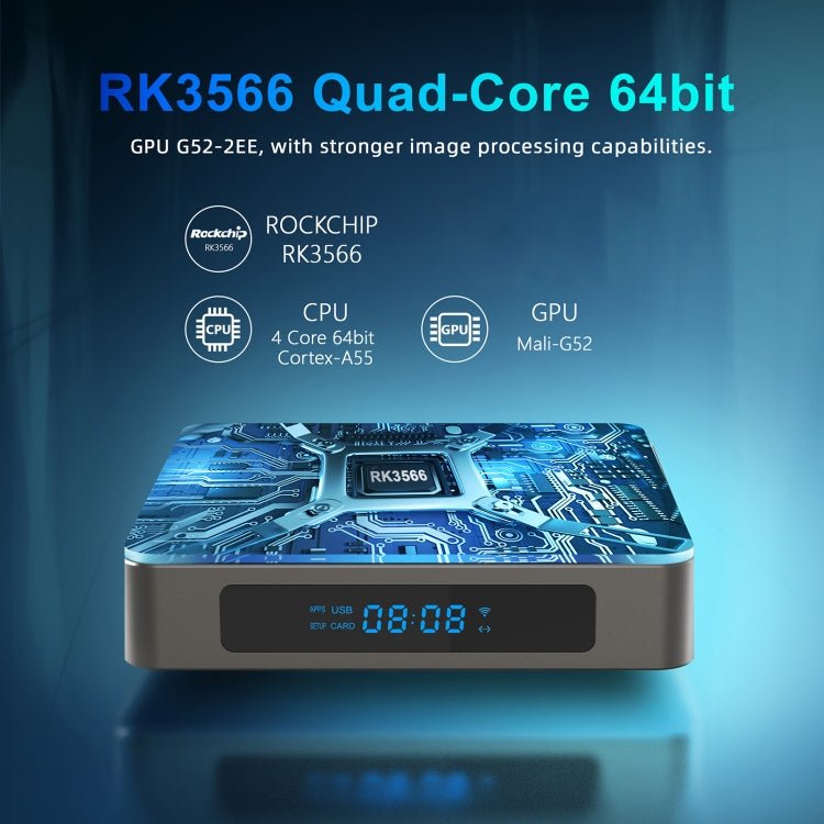 X96 X6 8K Smart TV BOX Android 11.0 Media Player, RK3566 Quad Core ARM Cortex A55, RAM: 8GB, ROM: 128GB, Plug Type:US Plug - Eurekaonline