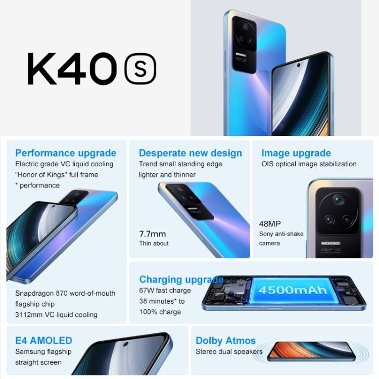Xiaomi Redmi K40S 5G, 48MP Camera, 12GB+256GB, Triple Back Cameras, 4500mAh Battery, Fingerprint Identification, 6.67 inch MIUI 13 Qualcomm Snapdragon 870 Octa Core up to 3.2GHz, Network: 5G, Dual SIM, NFC, IR (Black) - Eurekaonline