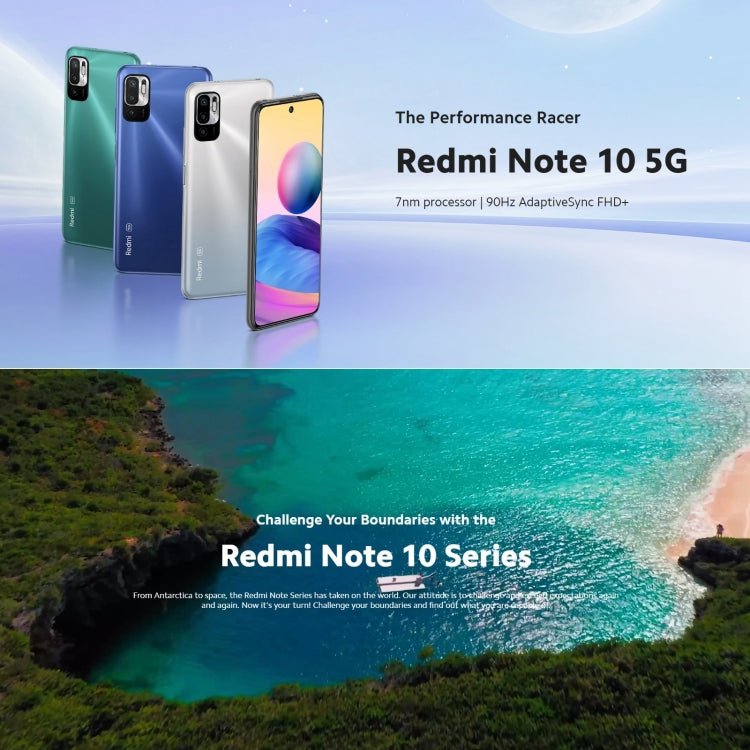 Xiaomi Redmi Note 10 5G, 48MP Camera, 8GB+256GB, Dual Back Cameras, 5000mAh Battery, Side Fingerprint Identification, 6.5 inch MIUI 12 (Android 11) Dimensity 700 7nm Octa Core up to 2.2GHz, Network: 5G, Dual SIM, Support Google Play(Chrome Silver) - Eurekaonline