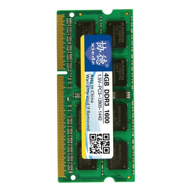 XIEDE X046 DDR3 NB 1600 Full Compatibility Notebook RAMs, Memory Capacity: 4GB - Eurekaonline