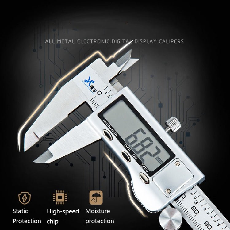 XIFENG Stainless Steel Digital Display Electronic Vernier Caliper, Specification: 0-300mm - Eurekaonline