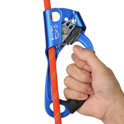 XINDA TP-8606 Outdoor Rock Climbing Aerial Work Anti-fall Handheld Rope Gripper for 8-12mm Diameter Rope Right(Blue) - Eurekaonline