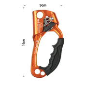 XINDA TP-8606 Outdoor Rock Climbing Aerial Work Anti-fall Handheld Rope Gripper for 8-12mm Diameter Rope Right(Orange) - Eurekaonline