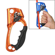 XINDA TP-8606 Outdoor Rock Climbing Aerial Work Anti-fall Handheld Rope Gripper for 8-12mm Diameter Rope Right(Orange) - Eurekaonline