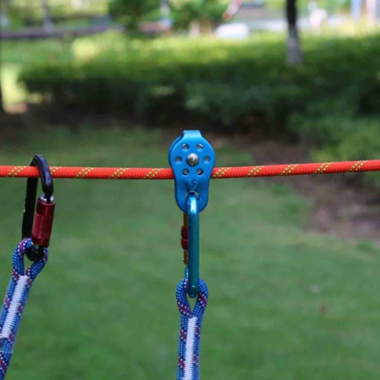 XINDA XD-8610 Single Fixed Pulley Mountaineering Rope Climbing Rappelling Survival Equipment(Blue) - Eurekaonline