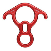 XINDA XD8602 Climbing Rescue Figure 8 Descender with Bent-ear Rappelling Gear Belay Device(Red) - Eurekaonline